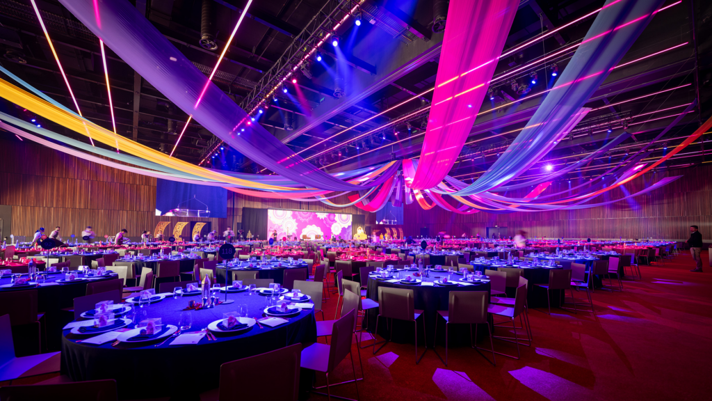 A gala event set up.