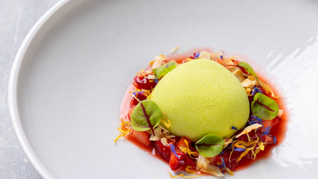 Promotional shot of Centrepiece spring and summer menu.